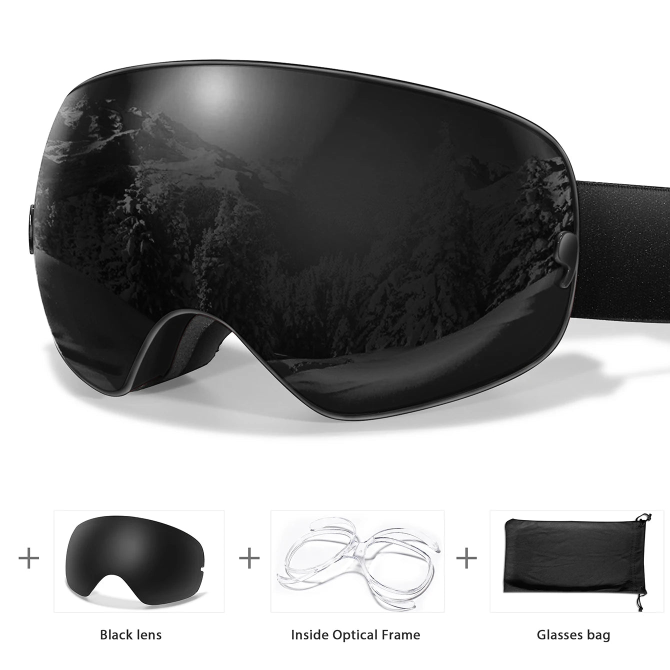Men Women Outdoor Sports Ski goggles Anti-fog Snowboarding Snowmobile Glasses UV400 Charngeable Lens Teen Charistmas Cycling